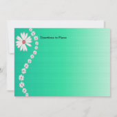 Daisies on Green Background Vrijgezellenfeest Kaart (Achterkant)