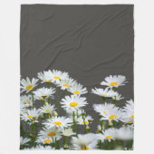 Daisies on Grey Fleece Deken (Voorkant)