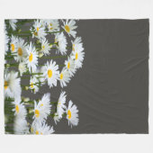 Daisies on Grey Fleece Deken (Voorkant (Horizontaal))