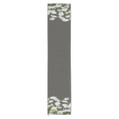 Daisies on Grey Korte Tafelloper (Voorkant)