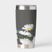Daisies on Grey Personalised Geïsoleerde Drinkbeker (Achterkant)