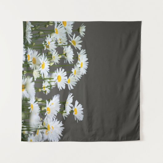 Daisies on Grey Wandkleed (Voorkant (horizontaal))