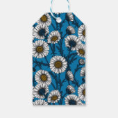 Daisies op blauw cadeaulabel (Achterkant)