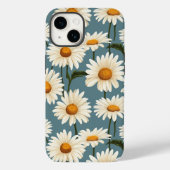 Daisies op blauw Case-Mate iPhone case (Achterkant)