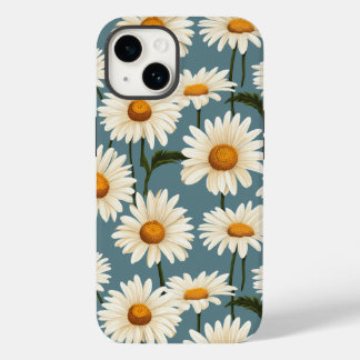 Daisies op blauw Case-Mate iPhone 14 hoesje
