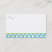 Daisies op blauw contactkaartje (Achterkant)