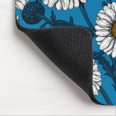 Daisies op blauw muismat (Hoek)