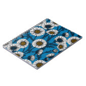 Daisies op blauw notitieboek (Linkerzijde)