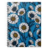 Daisies op blauw notitieboek (Voorkant)