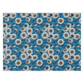 Daisies op blauw tafelkleed (Voorkant (Horizontaal))
