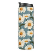 Daisies op blauw thermosbeker (Geroteerd rechts)