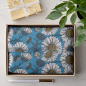 Daisies op blauw tissuepapier (Geschenk)