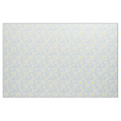Daisies op bleke blauw gingham plaid stof (Yard (91,4 cm))