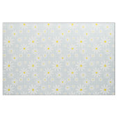 Daisies op bleke blauw gingham plaid stof (Fat Quarter)