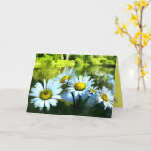 Daisies op de Pond Birthday Kaart (Gele Bloem)