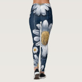 Daisies op denim leggings (Achterkant)