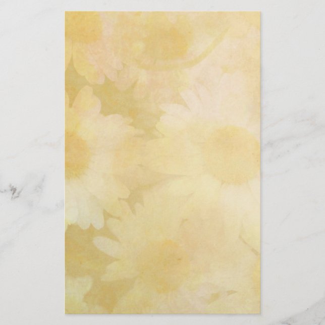 Daisies op een Faded Gele achtergrond (Voorkant)