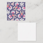 Daisies op een Paarse achtergrond Notitiekaartje (Voorkant / Achterkant)