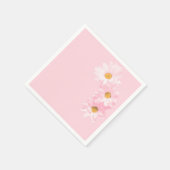 Daisies op een roze achtergrond servet (Hoek)