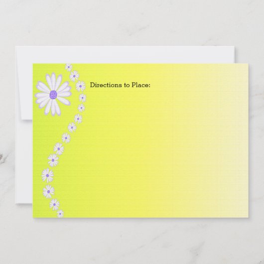 Daisies op gele achtergrond Vrijgezellenfeest Kaart (Achterkant)