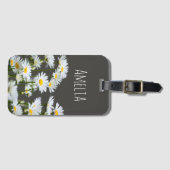 Daisies op Grey Bagagelabel (Voorkant (horizontaal))