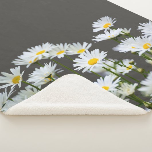Daisies op Grey  Sherpa Deken (3/4)