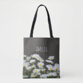 Daisies op Grey Tote Bag (Voorkant)