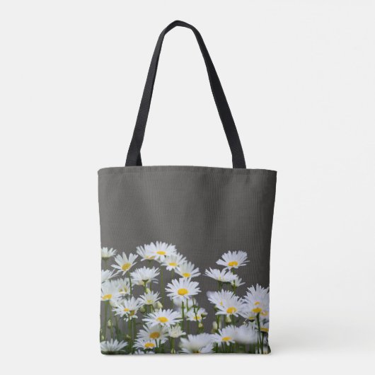 Daisies op Grey Tote Bag (Achterkant)
