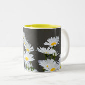 Daisies op Grey Tweekleurige Koffiemok (Voorkant rechts)