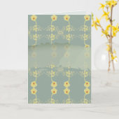 Daisies op grijs handgetekende elke keer leeg kaart (Gele Bloem)