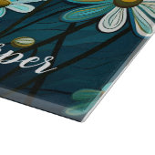 Daisies op groen gepersonaliseerd snijplank (Hoek)
