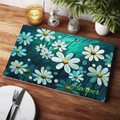 Daisies op groen gepersonaliseerd snijplank