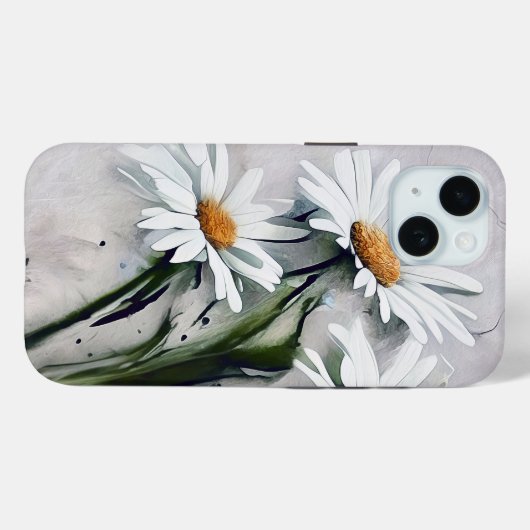 Daisies op Grunge Case-Mate iPhone Case (Achterkant (horizontaal))