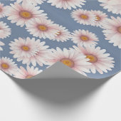 Daisies op lavendel achtergrond waterverf cadeaupapier (Hoek)
