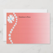 Daisies op roze achtergrond Vrijgezellenfeest uitn Kaart (Achterkant)