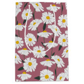 Daisies op roze medium cadeauzakje (Voorkant)