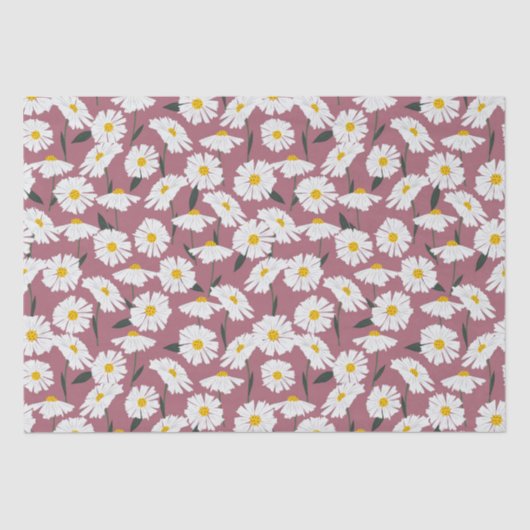 Daisies op roze tissuepapier (Voorkant)