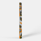 Daisies op sinaasappel samsung galaxy hoesje (Rechterkant)