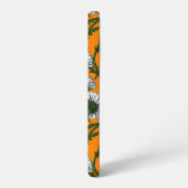 Daisies op sinaasappel samsung galaxy hoesje (Linkerkant)