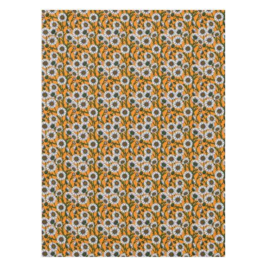 Daisies op sinaasappel tafelkleed (Voorkant)