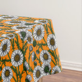 Daisies op sinaasappel tafelkleed (Voorbeeld)