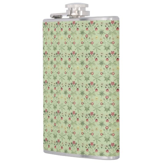 Daisies over Mint Groene Coördinaten Heupfles (Links)