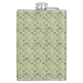 Daisies over Mint Groene Coördinaten Heupfles (Achterkant)