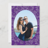 Daisies Paarse Bewaar de datum Fotokaart Save The Date (Achterkant)