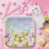 Daisies Papieren Bordje (Feest)