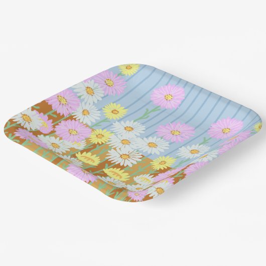 Daisies Papieren Bordje (Gebogen)