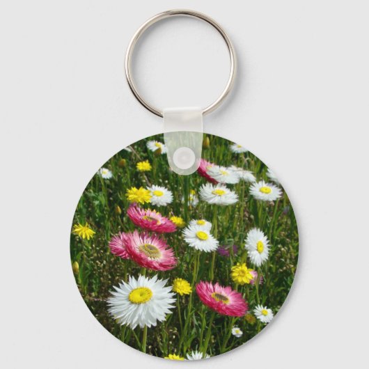 Daisies Patch Sleutelhanger (Voorkant)