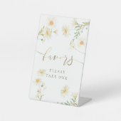 daisies pedestal sign reclamebord met voetstuk (Voorkant)