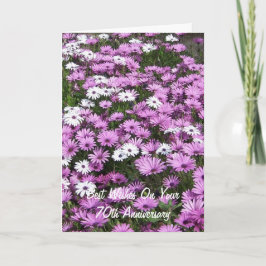 Daisies Personalized 70th Wedding Jubileum Kaart