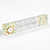 Daisies Personalized Rustic Naambordje